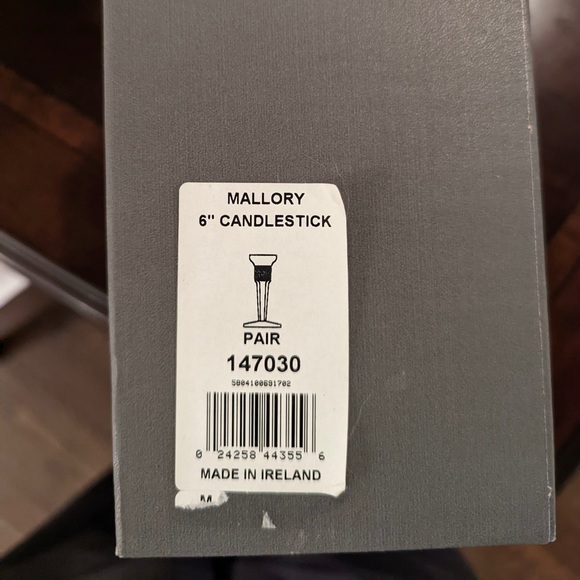 Waterford 6inch crystal mallory candle sticks